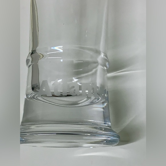 Set of Four 12 oz Frosted Etched Logo Pilsner Beer Glasses - Picture 11 of 16